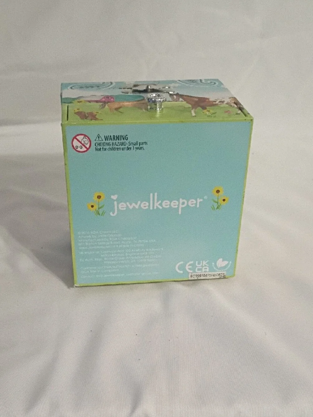Pastoral Horse Music/Jewelry Box in Aqua and Green